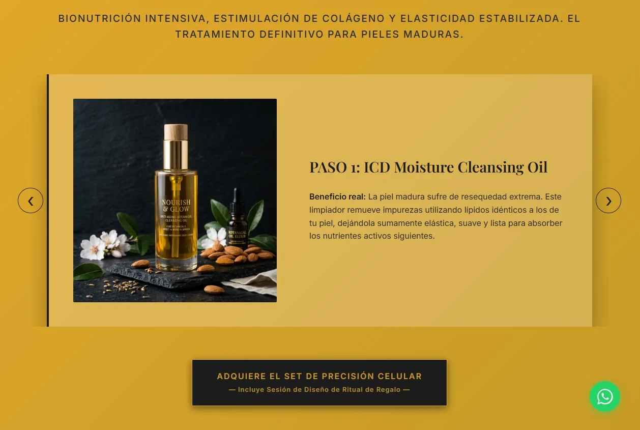 Sección de producto del sitio Cellular Riman México
